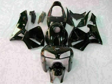 Honda CBR600RR Motorrad Verkleidung 2005-2006 - Glanzendes Schwarz Weiss