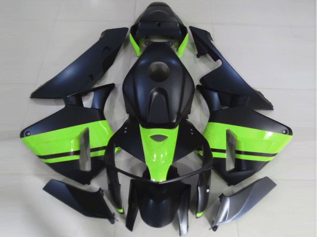 Honda CBR600RR Motorrad Verkleidung 2005-2006 - Matt Schwarz Hellgrun