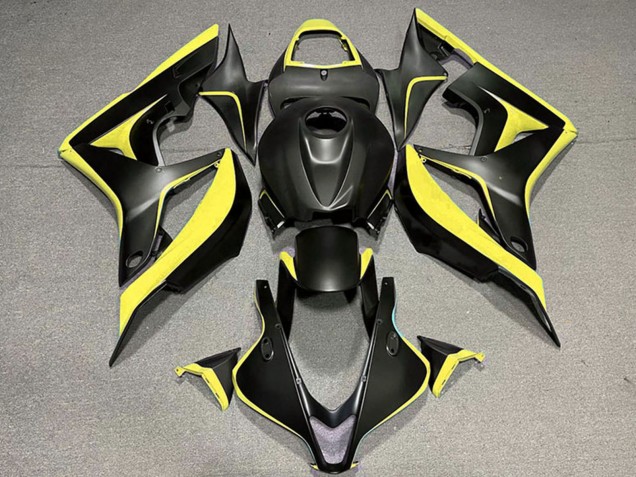 Honda CBR600RR Motorrad Verkleidung 2007-2008 - Gelb Matt Schwarz