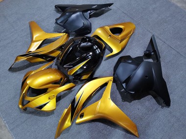 Honda CBR600RR Motorrad Verkleidung 2009-2012 - Gold Glanzendes Schwarz Matt Schwarz OEM Stil