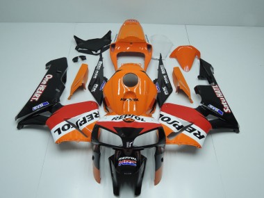 Honda CBR600RR Motorrad Verkleidung 2005-2006 - Orange Rot Weiss Schwarz One Heart Repsol