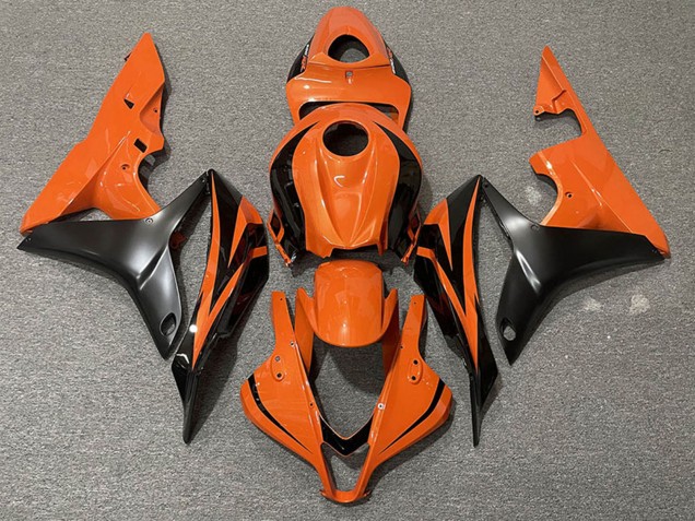 Honda CBR600RR Motorrad Verkleidung 2007-2008 - Orange Matt Schwarz OEM Stil