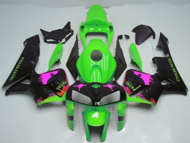Honda CBR600RR Motorrad Verkleidung 2005-2006 - Rosa Spritzer on Grun