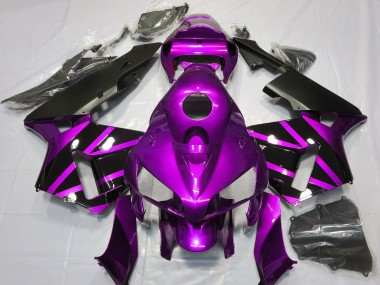 Honda CBR600RR Motorrad Verkleidung 2005-2006 - Lila Glanzendes Schwarz Design