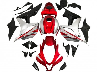 Honda CBR600RR Motorrad Verkleidung 2007-2008 - Silber Rot Glanzendes Schwarz OEM Stil