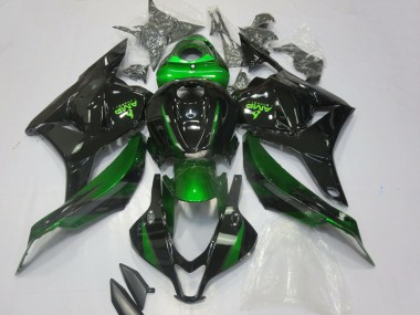 Honda CBR600RR Motorrad Verkleidung 2009-2012 - Grun Glanzendes Schwarz