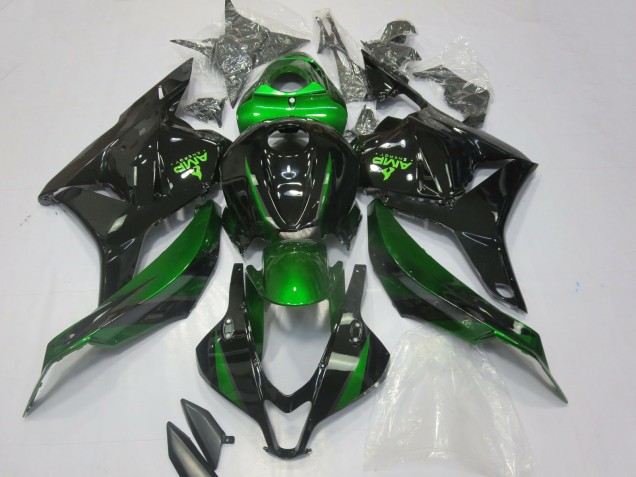 Honda CBR600RR Motorrad Verkleidung 2009-2012 - Grun Glanzendes Schwarz