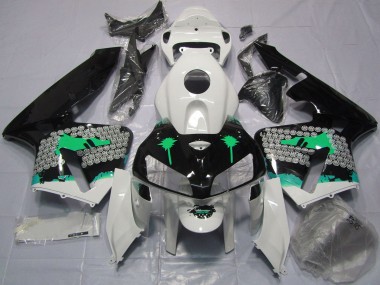 Honda CBR600RR Motorrad Verkleidung 2005-2006 - Turkis Spritzer on Glanzendes Schwarz