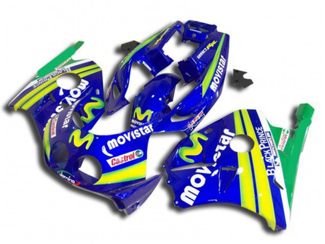 Honda CBR250RR Motorrad Verkleidung 1990-1998 - Blau Gelb Grun MoviStar Rot Castrol