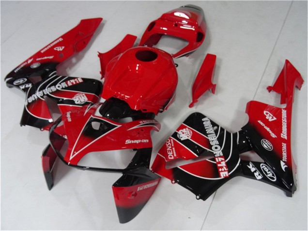 Honda CBR600RR Motorrad Verkleidungen Kit 2005-2006 - Rot Schwarz