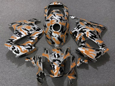 Honda VFR 800 Motorrad Verkleidung 2002-2013 - Orange Camouflage