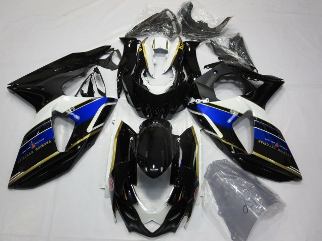 Suzuki GSXR 1000 Motorrad Verkleidung 2009-2016 - Blau Weiss Gold Schwarz