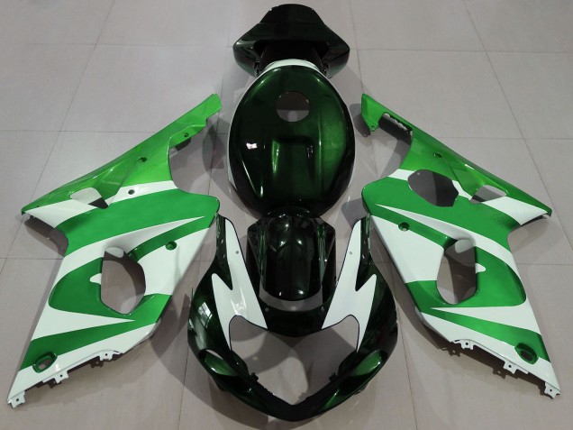 Suzuki GSXR 1000 Motorrad Verkleidung 2000-2002 - Grun Weiss Schwarz