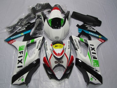 Suzuki GSXR 1000 Motorrad Verkleidung 2007-2008 - Weiss Blau Grun Gelb Rot Fixi 500