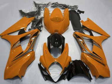 Suzuki GSXR 1000 Motorrad Verkleidung 2007-2008 - Orange Glanzendes Schwarz OEM Stil