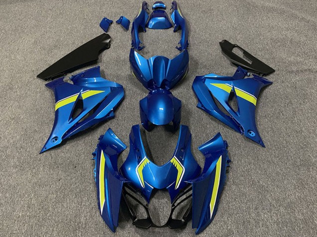Suzuki GSXR 1000 Motorrad Verkleidung 2017-2025 - Blau Gelb Stil