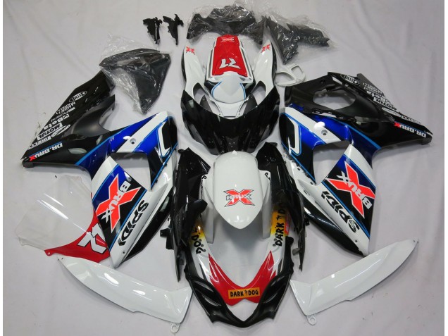 Suzuki GSXR 1000 Motorrad Verkleidung 2009-2016 - Weiss Blau Rot Schwarz X