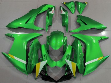 Suzuki GSXR 600 / GSXR 750 Motorrad Verkleidung 2011-2024 - Grun Weiss Gelb