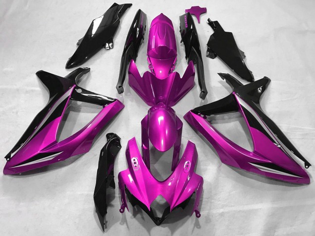 Suzuki GSXR 600 / GSXR 750 Motorrad Verkleidung 2008-2010 - Rosa Glanzendes Schwarz