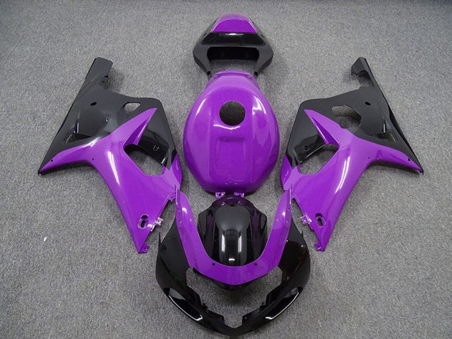 Suzuki GSXR 600 / GSXR 750 Motorrad Verkleidung 2001-2003 - Lila Glanzendes Schwarz