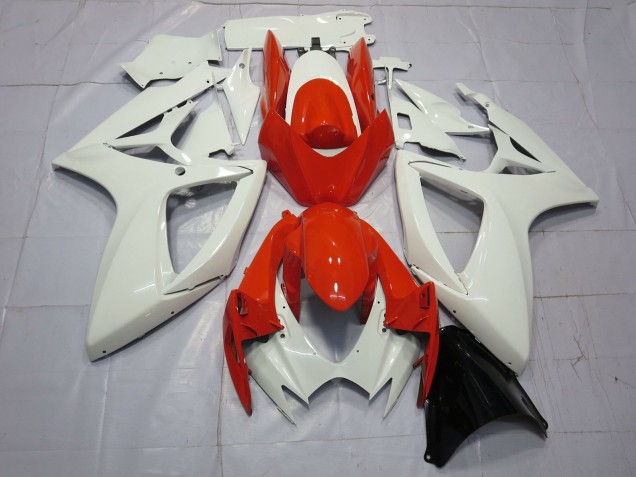 Suzuki GSXR 600 / GSXR 750 Motorrad Verkleidung 2006-2007 - Weiss Rot