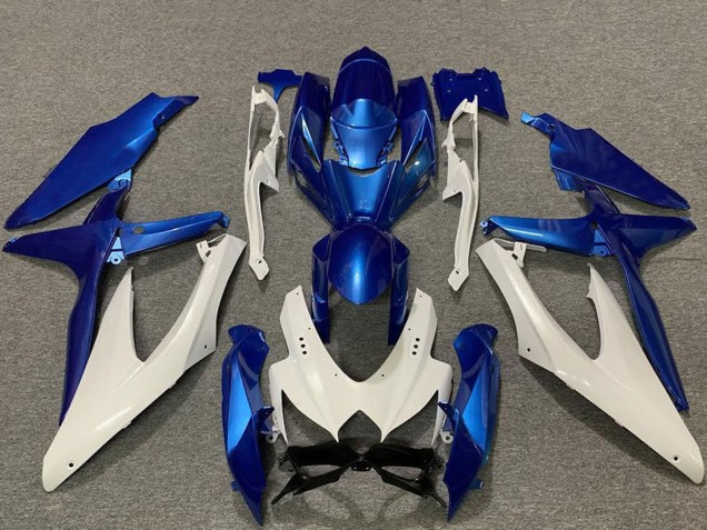 Suzuki GSXR 600 / GSXR 750 Motorrad Verkleidung 2008-2010 - Weiss Blau
