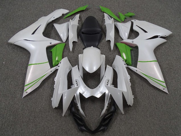 Suzuki GSXR 600 / GSXR 750 Motorrad Verkleidung 2011-2024 - Perl Weiss und Grun