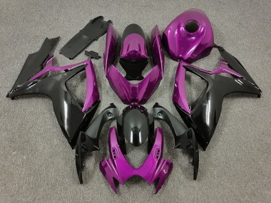 Suzuki GSXR 600 / GSXR 750 Motorrad Verkleidung 2006-2007 - Lila Schwarz