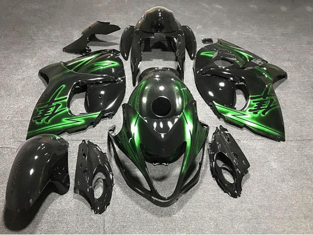 Suzuki GSXR 1300 Motorrad Verkleidung 2008-2020 - Glanzendes Schwarz und Grun