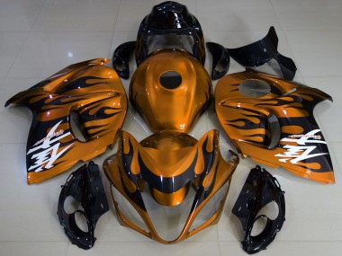 Suzuki GSXR 1300 Motorrad Verkleidung 2008-2020 - Glanzendes Orange Schwarz