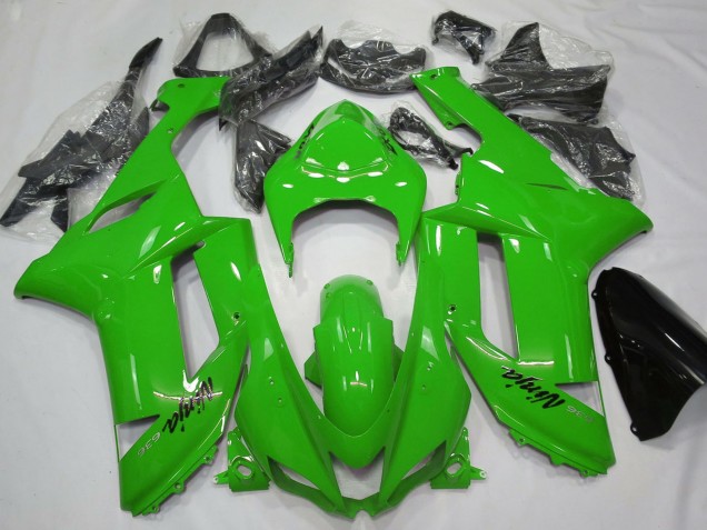 Kawasaki ZX6R Motorrad Verkleidung 2007-2008 - Glanzendes Grun