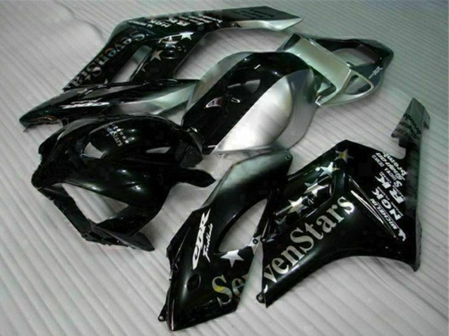 Honda CBR1000RR Motorrad Verkleidung 2004-2005 - Silber Glanzendes Schwarz SevenStars