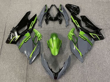 Kawasaki Ninja 400 Motorrad Verkleidung 2018-2024 - Grun Nardo Grau Glanzendes Schwarz
