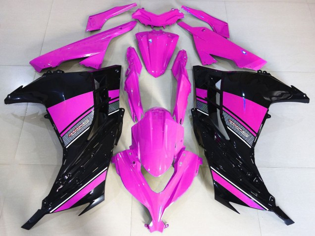Kawasaki Ninja 300 Motorrad Verkleidung 2013-2017 - Rosa Schwarz