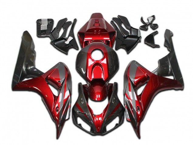 Honda CBR1000RR Motorrad Verkleidung 2004-2005 - Rot Grau Glanzendes Schwarz