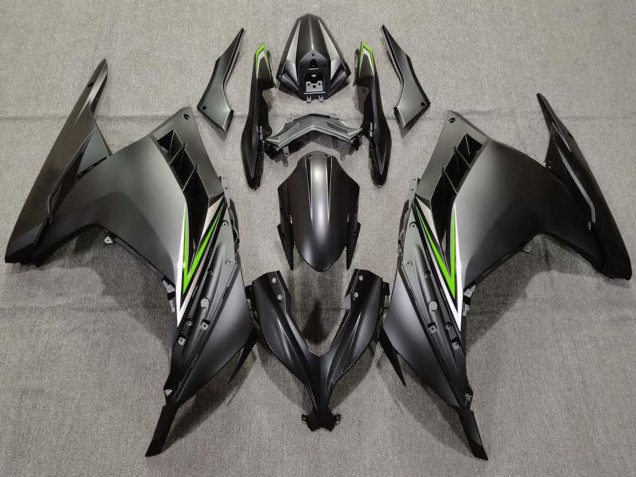 Kawasaki Ninja 300 Motorrad Verkleidung 2013-2017 - Matt Schwarz Grun