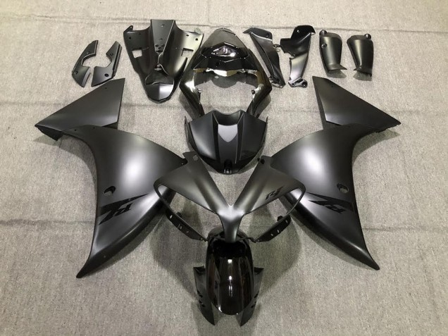 Yamaha R1 Motorrad Verkleidung 2012-2014 - Glanzendes Schwarz Matt Schwarz