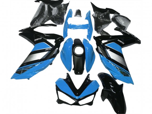 Yamaha R3 Motorrad Verkleidung 2015-2018 - Blau Silber Glanzendes Schwarz Yamalube