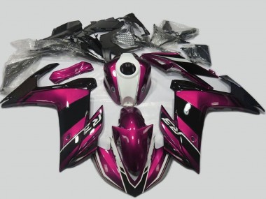 Yamaha R3 Motorrad Verkleidung Kit 2015-2018 - Lila Weiss Glanzendes Schwarz