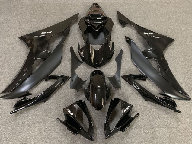 Yamaha R6 Motorrad Verkleidung Kit 2008-2016 - Glanzendes Schwarz Matt Schwarz