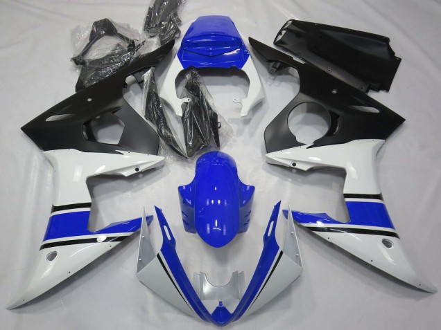 Yamaha R6 Motorrad Verkleidung 2003-2004 - Weiss Blau Matt Schwarz