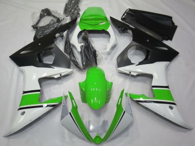 Yamaha R6 Motorrad Verkleidung 2003-2004 - Weiss Grun Matt Schwarz