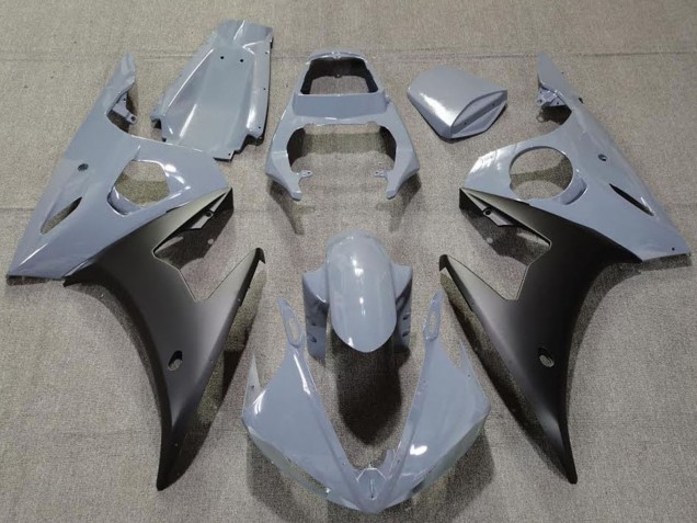 Yamaha R6 Motorrad Verkleidung 2003-2004 - Nardo Grau Matt Schwarz