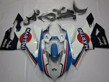 Ducati 1199 Motorrad Verkleidung 2011-2014 - Weiss Hellblau Rot Schwarz Martini