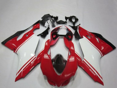 Ducati 1199 Motorrad Verkleidung 2011-2014 - Weiss Rot Schwarz OEM Stil