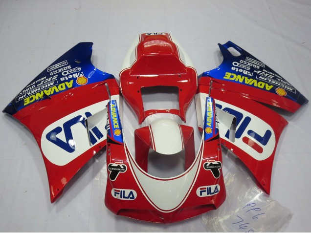 Ducati 748 916 996 998 Motorrad Verkleidung 1993-2005 - Weiss Rot Blau Fila