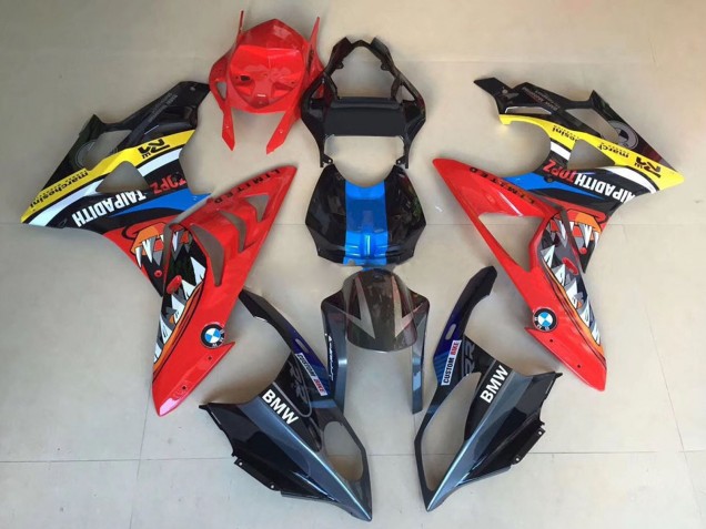 BMW S1000RR Motorrad Verkleidung 2009-2014 - Gelb Blau Rot Schwarz Hai