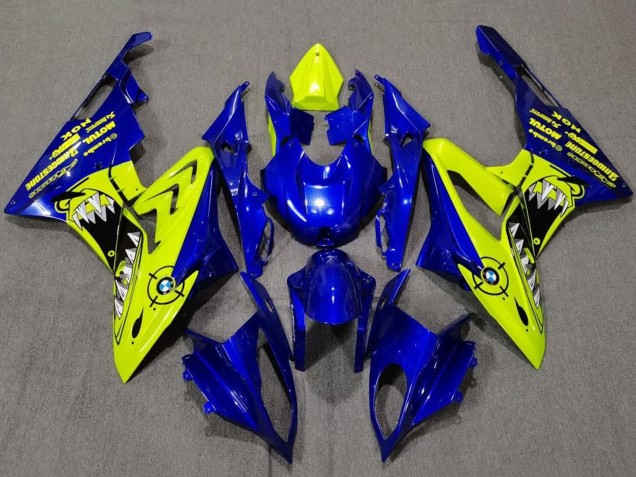 BMW S1000RR Motorrad Verkleidung 2009-2014 - Gelb Blau Hai
