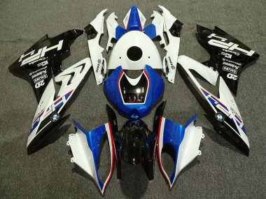 BMW S1000RR Motorrad Verkleidung 2009-2014 - Weiss Rot Blau Glanzendes Schwarz HP