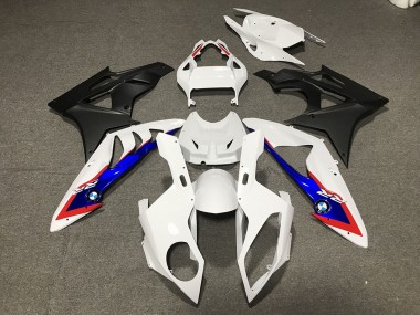 BMW S1000RR Motorrad Verkleidung 2009-2014 - Weiss Rot Blau Matt Schwarz